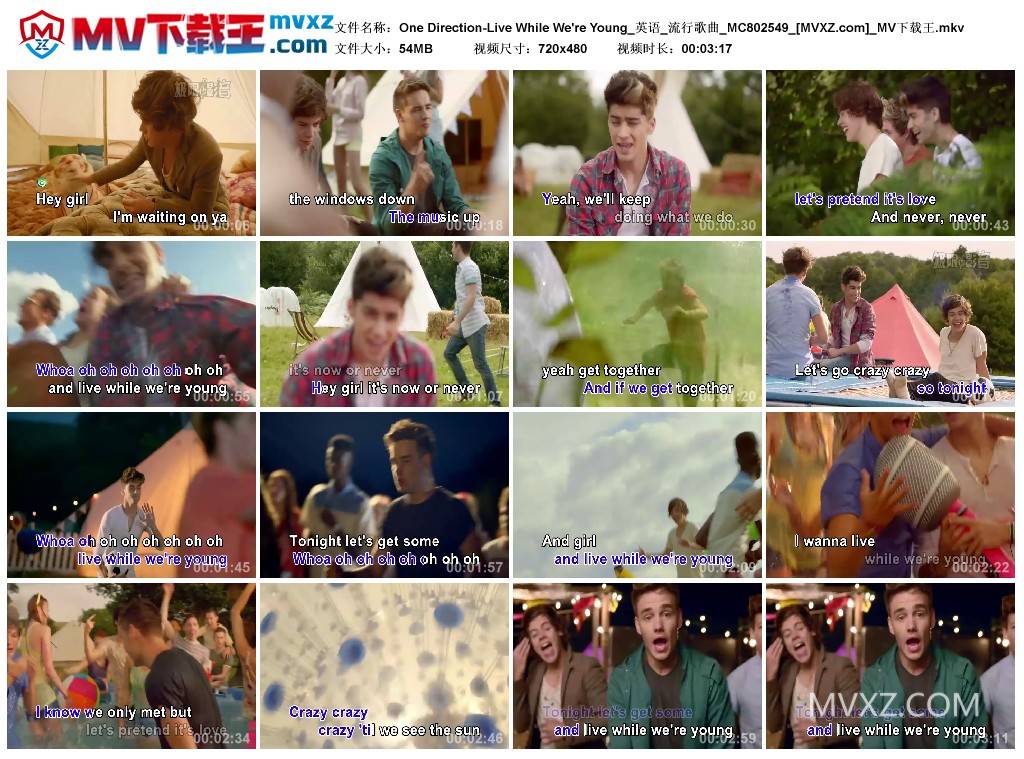 One Direction-Live While We're Young_英语_流行歌曲_MC802549